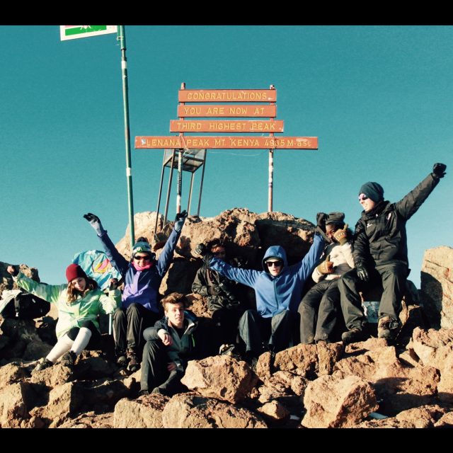 Gruppe auf dem Mount Kenya