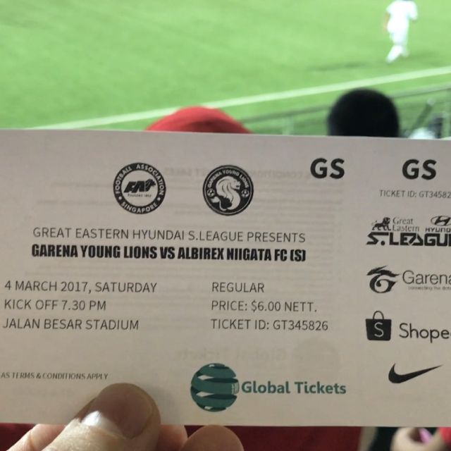 Fußball-Ticket, Young Lions, Stadion