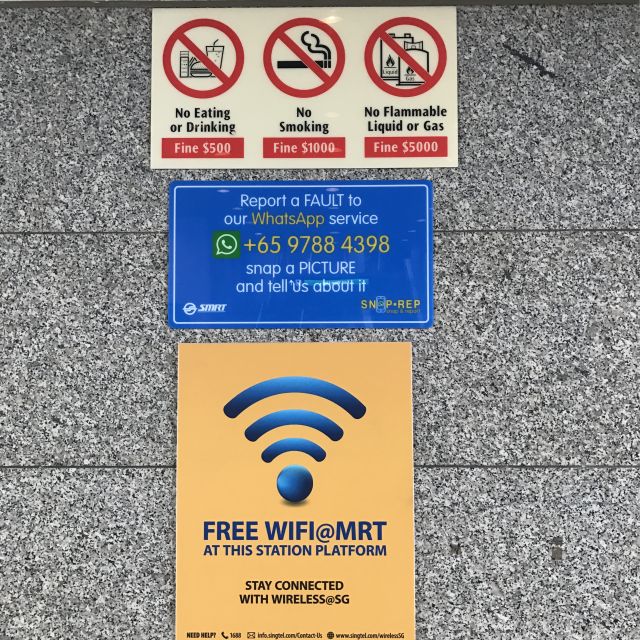free Wi-Fi, metro station, Geldstrafen, Whatsapp, Beschwerde Management