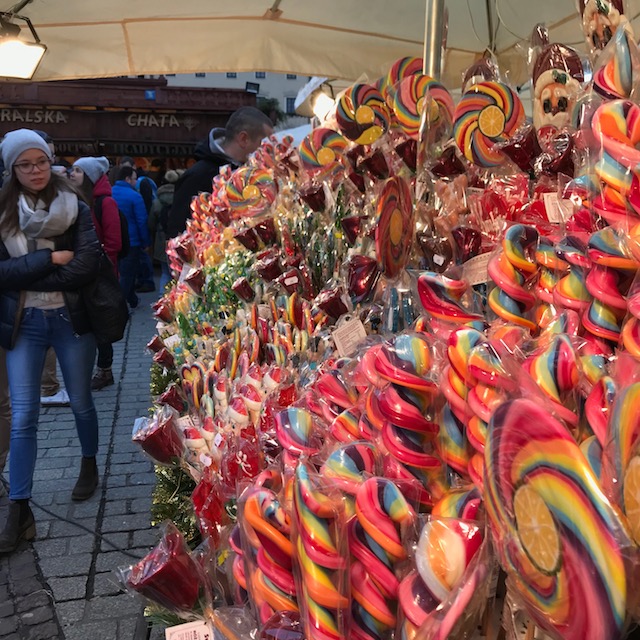 Krakauer Weihnachtsmarkt: Süßigkeiten. Weihnachtsmarkt Krakau Süßigkeiten