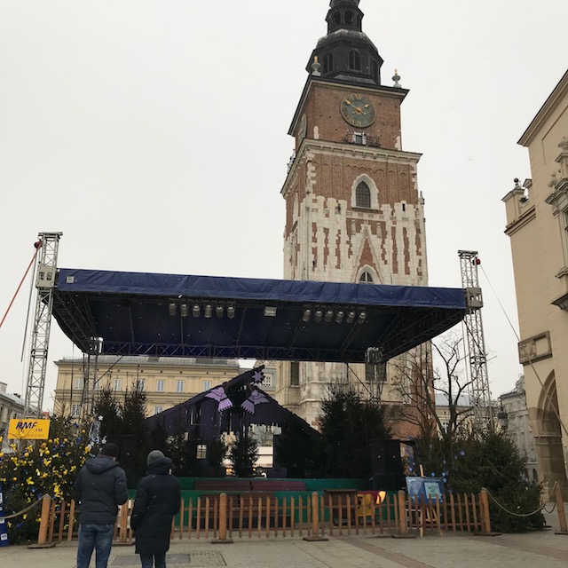 Krakauer Weihnachtsmarkt: Bühne Weihnachtsmarkt Krakau Bühne