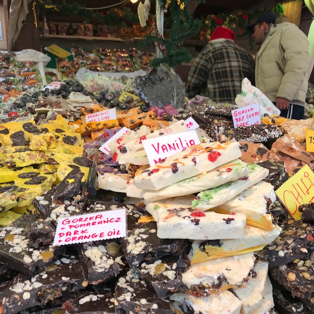 Krakauer Weihnachtsmarkt: Schokolade Weihnachtsmarkt Krakau Schokolade