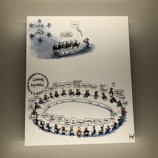 Karikatur zur Vielfältigkeit Europas