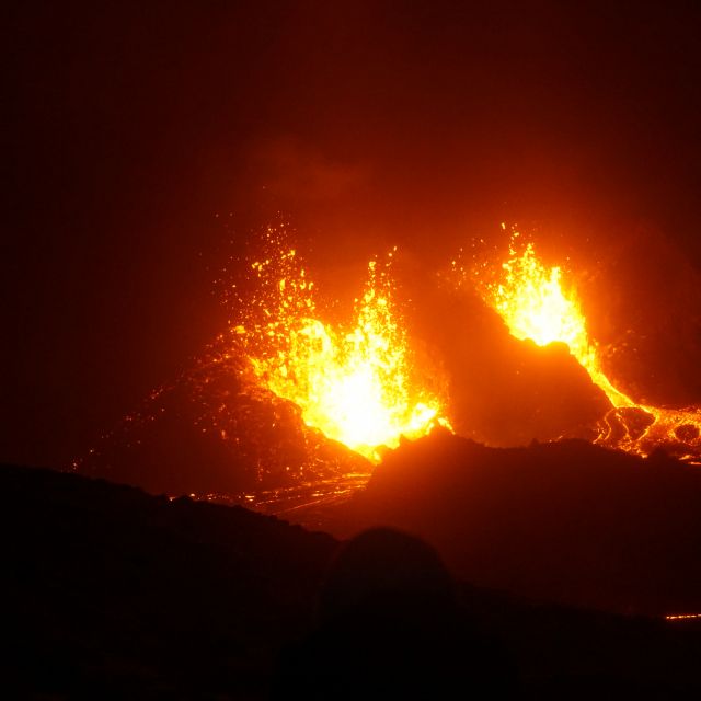 Der Vulkan bei Nacht