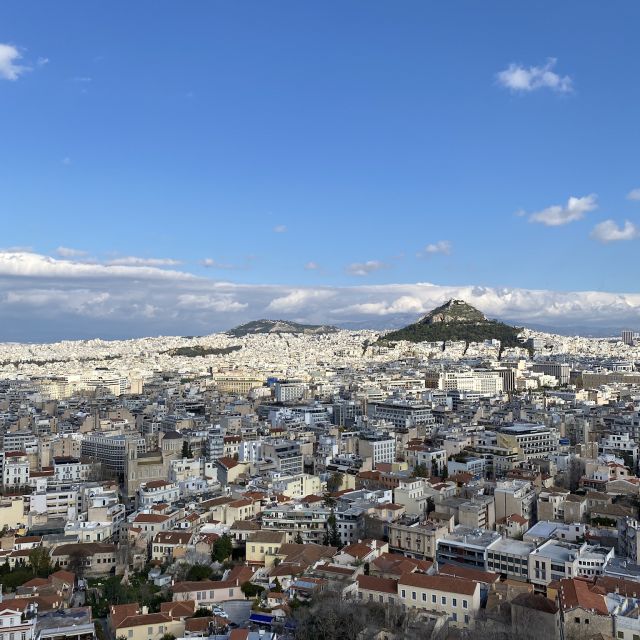Stadt Athen von oben