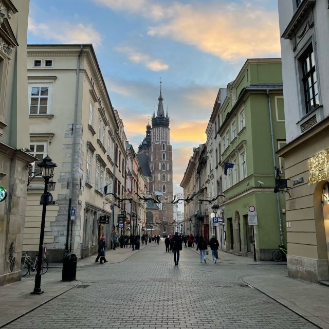 Altstadt Krakaus bei Sonnenuntergang