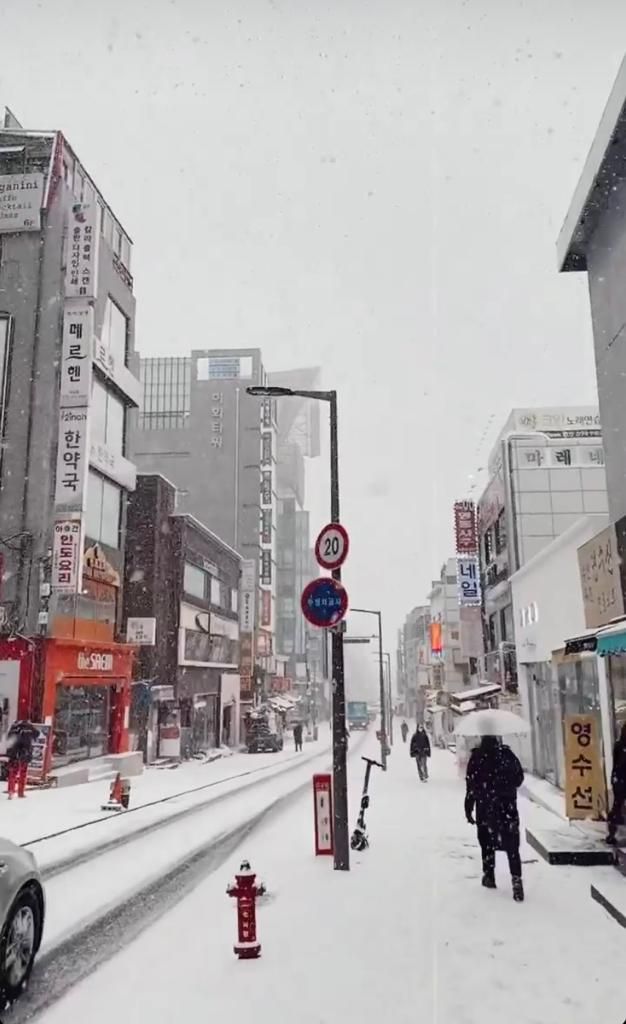 Schnee in Seoul