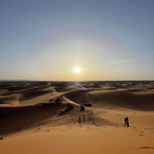 Sahara, Wüste, Kamele, Sonnenuntergang
