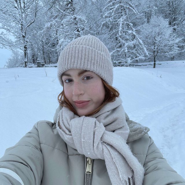 Selfie von mir im Schnee