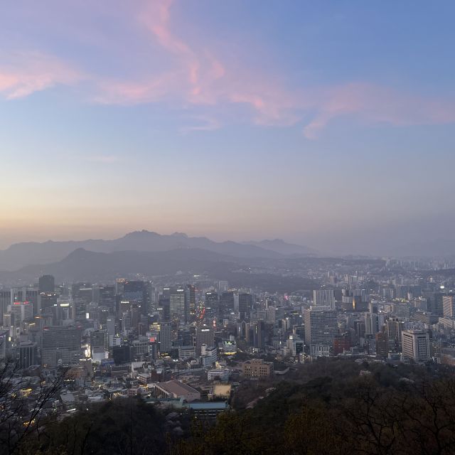 Aussicht Seoul Tower Sonnenuntergang