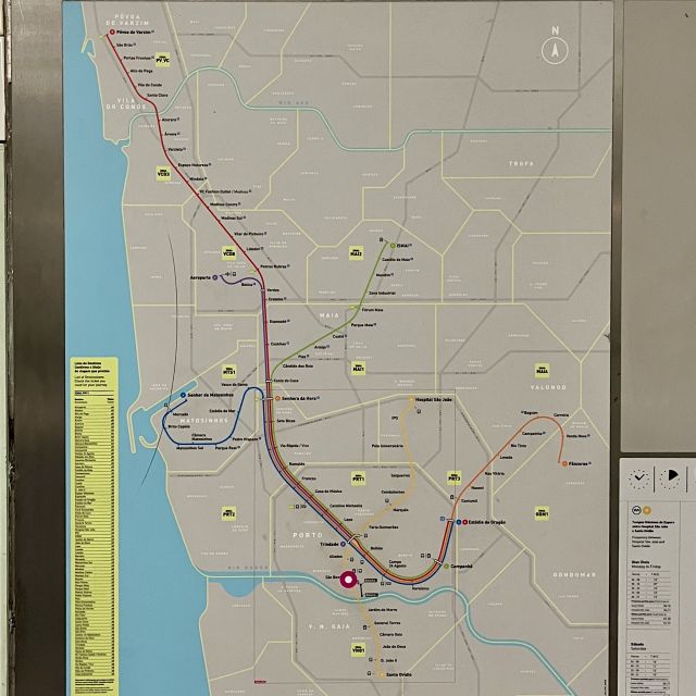 Plan von Portos Metronetz