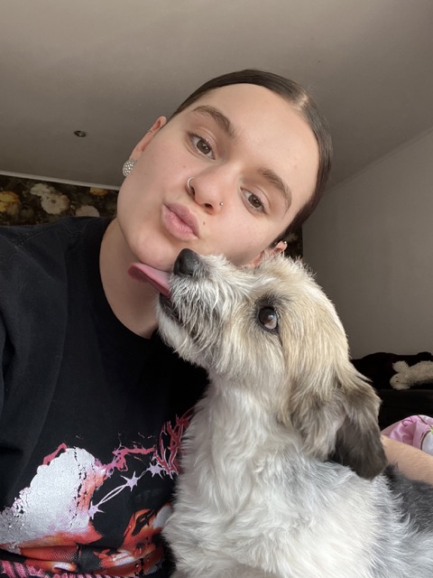 Selfie mit einem Hund