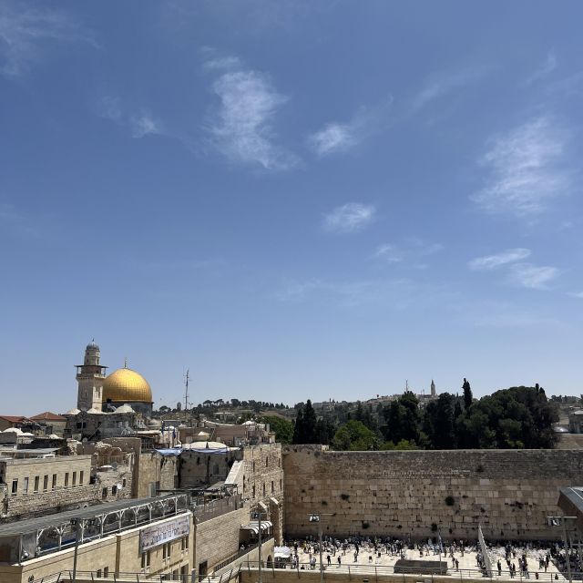 Jerusalem: Klagemauer in Richtung Tempeldom