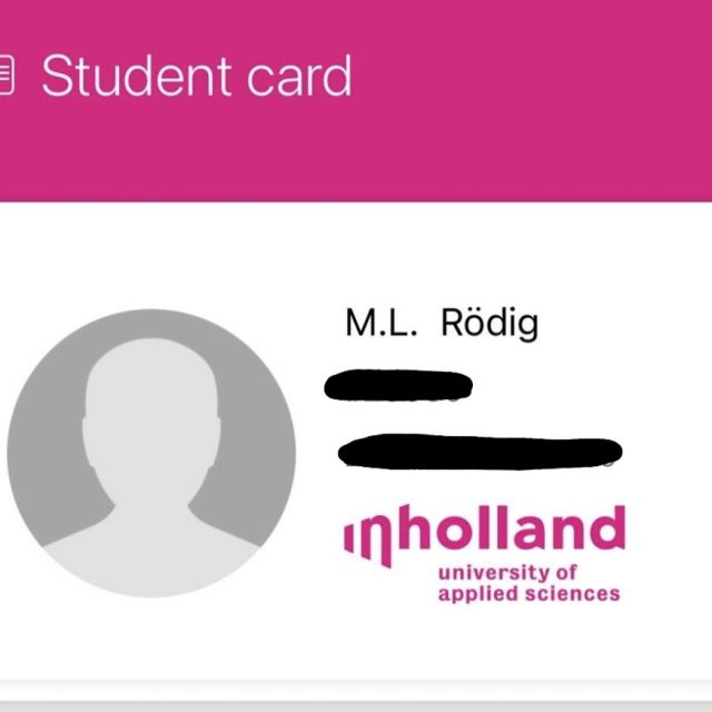 Studentenausweis in Holland