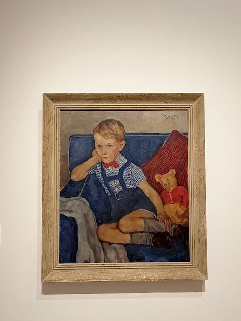 Ein Gemälde mit einem kleinen Jungen drauf im Modern Museet.